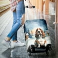 thumbnail image 3 of Hello Winter Basset Hound Welcome Snowy Night Watercolor Vintage Travel Luggage Cover Bassets Dog Breed Lovers Gifts Idea Suitcase Dust Protective Decor - 01011, 3 of 5