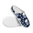 thumbnail image 3 of Haiem white arrow Skull Print Women's Fuzzy Memory Foam House Slipper Cozy Home Footwear Non-slip Winter Slippers-37/38, 3 of 7