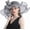 Grey, variant on Women Hats Organza Butterfly Decoration Wide Brim Occasion Event Derby Church Dress Sun Hat