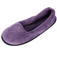 thumbnail image 1 of Dearfoams Women's Microfiber Velour Closed Back Slippers, 1 of 3
