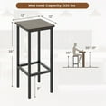 thumbnail image 3 of Gymax 4PCS 26'' Bar Stool Set w/ Metal Frame Footrest Backless Counter Height Stool Gray, 3 of 8