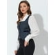 thumbnail image 3 of Chaqueta de cuello cuadrado a cuadros de tweed para mujer Chaleco de chaleco vintage Verde L, 3 of 5