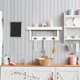 thumbnail image 4 of Gymax Entryway Hanging Wood Coat Rack Wall Mounted Upper Shelf w/ 3 Double Hooks White, 4 of 10