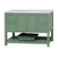 thumbnail image 4 of Lakeshore 48" Bathroom Vanity with Sage Green Cabinet and Engineered Carrara Top, 4 of 6