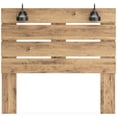 thumbnail image 2 of Signature Design by Ashley Larstin Queen Panel Headboard, Tan Brown, Rustic Wood-Look Headboard with Slatted Design, 2 of 5