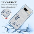 thumbnail image 3 of Cover for Google Pixel 7 Case Clear Glitter Sparkle Aesthetic Google Pixel 7 Phone Case Silicone Soft Flower Anti-Scratch Shockproof Funda Purple Slim (Silver-Blue), 3 of 14