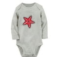 thumbnail image 2 of iDzn Little Baby Cute Rompers, Newborn Baby Unisex Bodysuits, Infant Animal Starfish Graphic Jumpsuits, Toddler Kids Long Sleeve Oufits (Gray, 6-12 Months), 2 of 5