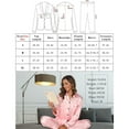 thumbnail image 5 of Womens Silk Satin Pajamas, PUTUO 2PC Womens Pajama Sets, Soft Long Sleeve Pajamas for Women Button Down Silk Satin Loungewear Set with Pockets, 5 of 8
