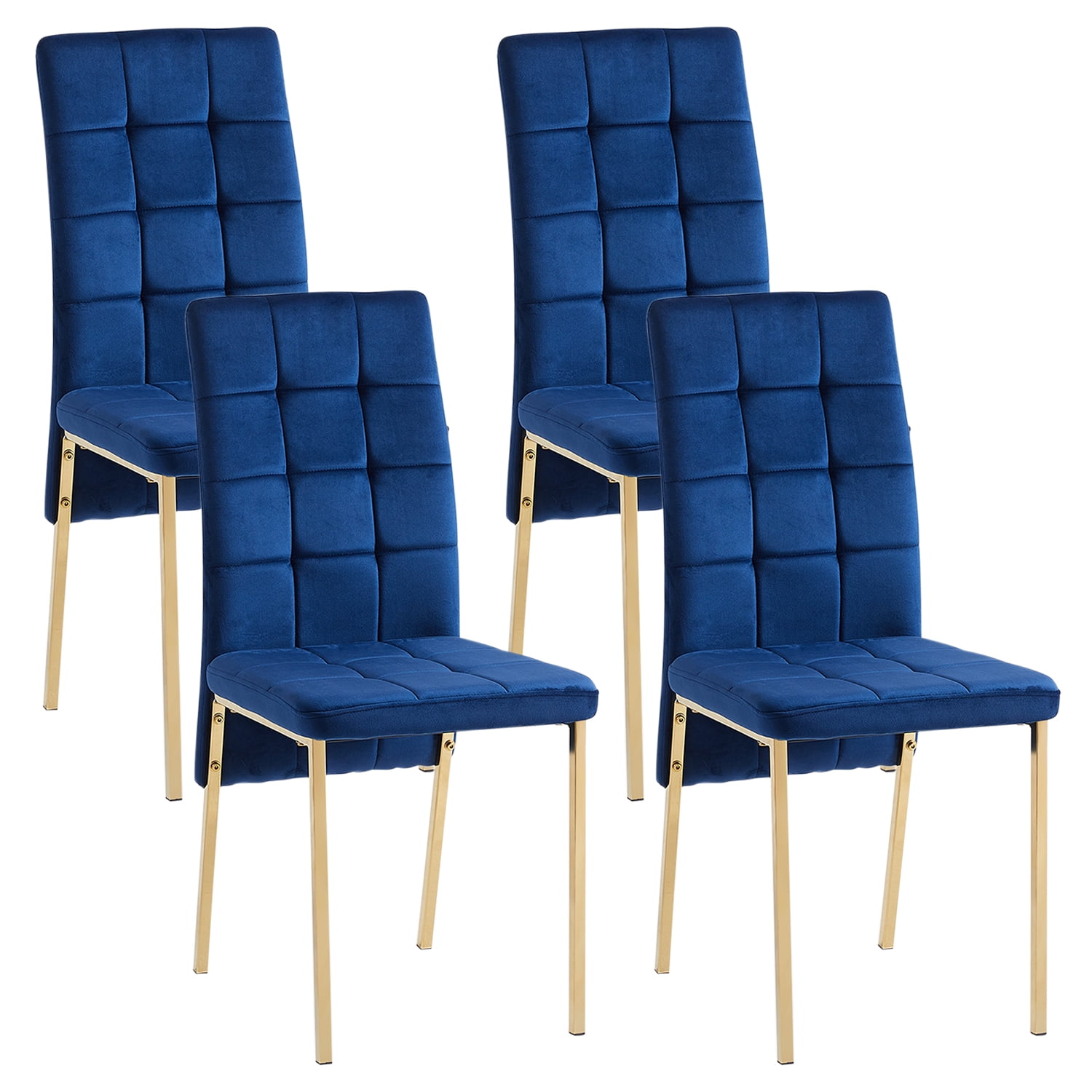 Tzicr Tufted High Back Dining Chairs Set of 4, Accent Parsons Dining