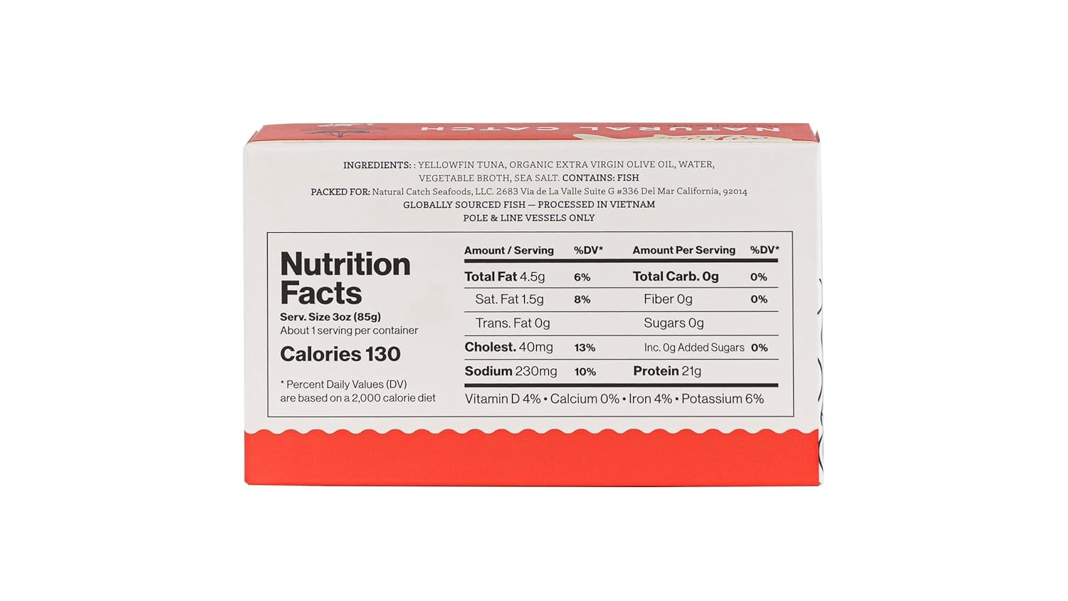 Natural Catch Yellowfin Tuna Slices in Extra Virgin Olive Oil 4.4 oz (Pack of 12)