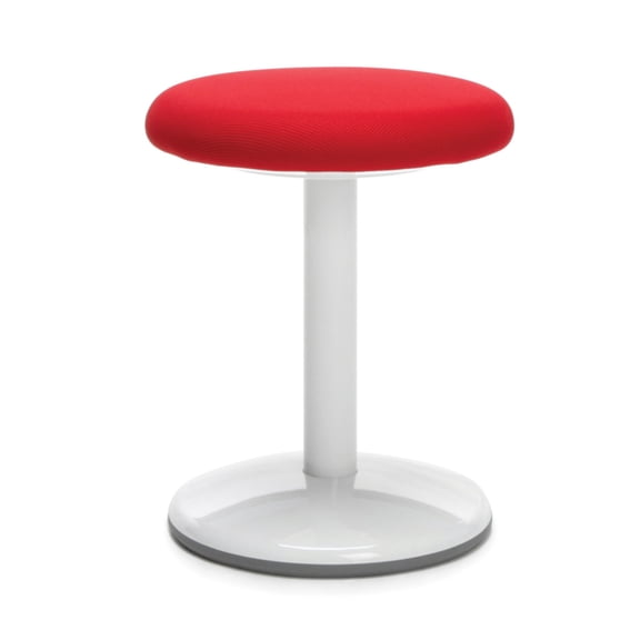 OFM Orbit 18" Round Backless Fabric Static Stool in Red