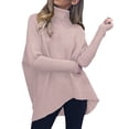 thumbnail image 2 of Lovskoo 2024 Sweaters for Women Turtleneck Winter Trendy Long Sleeve Sweater Pink, 2 of 4