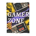 thumbnail image 1 of Retro Gamepad Controller Throw Blanket, Fluffy Soft Cozy Blanket Flannel Plush Microfiber Couch Throw, 60"x50", 1 of 8