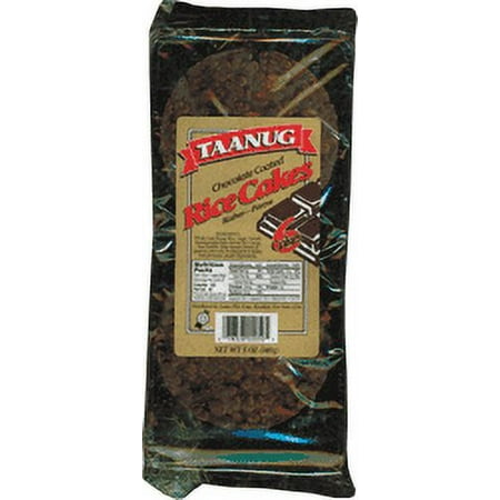 taanug kosher rice cakes chocolate coated - 6 cakes