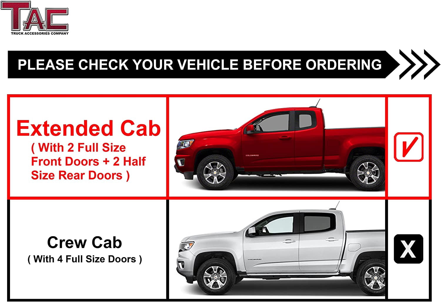 TAC Side Steps Fit 1988-1998 Chevy/GMC C/K 2 Door Extended CAB (Incl. Z71) Pickup Truck 3" Black Nerf Bars Step Rails Running Boards Off Road Exterior Accessories (2 Pieces Running Boards)
