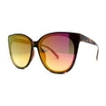 thumbnail image 2 of Womens Stylish Inset Lens Horn Rim Oversize Plastic Sunglasses Tortoise Purple Mirror, 2 of 4