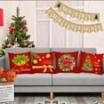 thumbnail image 5 of Merry Christmas Pillow Covers 16x16 Set of 4 Velvet Christmas Pillow Cases Red Green Xmas Winter Holiday Throw Pillow Covers Christmas Tree Cushion Covers for Outdoor Home Bed Sofa Couch(16 Inch), 5 of 5