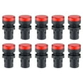 thumbnail image 1 of Unique Bargains 10 Pcs Voyants Lumineux AC/DC 12V, LED Rouge, Support de Panneau Affleurant 7/8 Pieds 22mm, 1 of 5