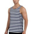 thumbnail image 2 of Salouo Navy Blue And White Stripes for Men's Tank Tops,Sleeveless Muscle Shirts for Men Quick Dry Workout Tank Top Gym Muscle Tee Fitness Bodybuilding Sleeveless T Shirt-XX-Large, 2 of 7