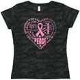 thumbnail image 3 of Inktastic Breast Cancer Awareness Heart Words Women's T-Shirt, 3 of 5