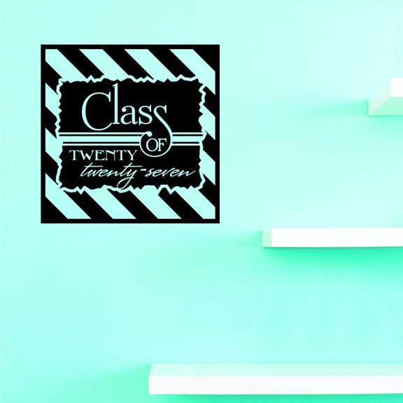 Custom Decals Class Of Twenty Twenty-Seven Wall Art Size: 20 X 40 Inches Color: Black