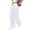 White, variant on Babysbule Womens Sports Pants Women's Vintage Street Style Star Print Spicy Girl Low Waisted Straight Tube Slimming Pants