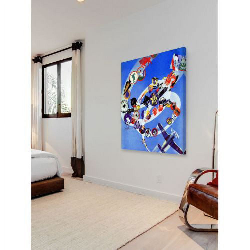 "Flying Around" Painting Print on Canvas