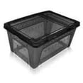 thumbnail image 1 of Professional Plastic Reptile Incubator Spider Frogs Lizard Container Hatching Terrariums Feeding Box Breeding Box(Black 1pcs), 1 of 7