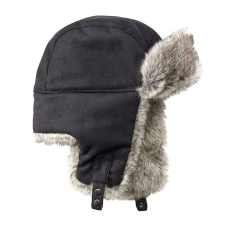 Apt. 9 - Apt. 9 Wool Blend Trapper Hat Faux Fur Men Black One Size ...