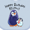 thumbnail image 4 of Inktastic Happy Birthday, Mimi- Cute Penguins Boys or Girls Baby Bib, 4 of 4