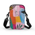 thumbnail image 2 of HELLHERO Cross Body Purse Colorful Geometric Patchwork Stylish Polyester Lightweight Adults 4.33x1.97x7.09 Casual Use, 2 of 7