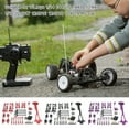 thumbnail image 4 of Front Rear Swing Arm RC Truck Steering Cup Link Rod Bearing Drive ShaftUpgrade Modified Kit Replacement for WLtoys 144010 144001 Purple, 4 of 6