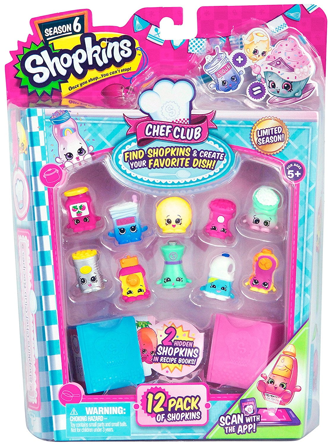 Shopkins Chef Club 5 PACK limited season 6 new Spanish wording