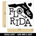 thumbnail image 2 of Florida State with Text Swirls Self-Inking Rubber Stamp Ink Stamper - Orange Ink - Small 1 Inch, 2 of 7