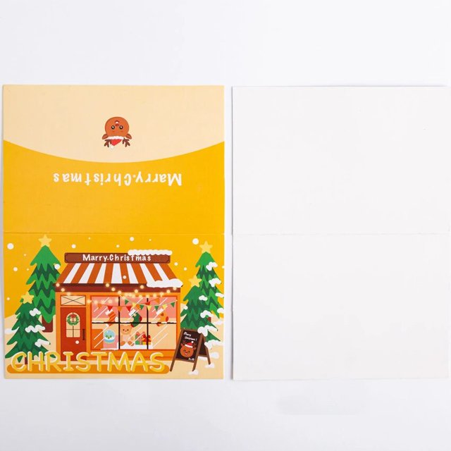 Tarjeta de felicitación de Feliz Navidad, tarjetas postales de Festival de Año Nuevo, Santa Claus, muñeco de nieve, tarjetas de regalo de dibujos animados, decoración de fiesta de Navidad, 2024