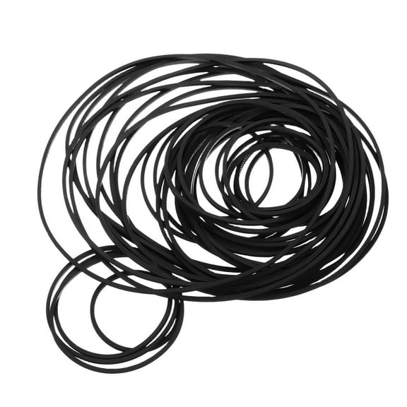 SWETRACE Rubber Drive Belt 50Pcs for DVD CD VCR Drives Flat Belts Home Use Black 3.1x3.1In
