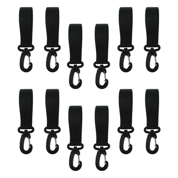 12pcs Stroller Hangers Wheelchair Pushchair Hooks Non-slip Shopping Bag Hanger