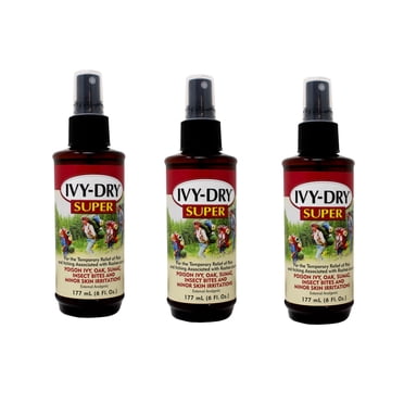 Ivy-Dry Super Itch Relieving Spray 6oz, Poison Ivy Relief Spray, Zinc ...
