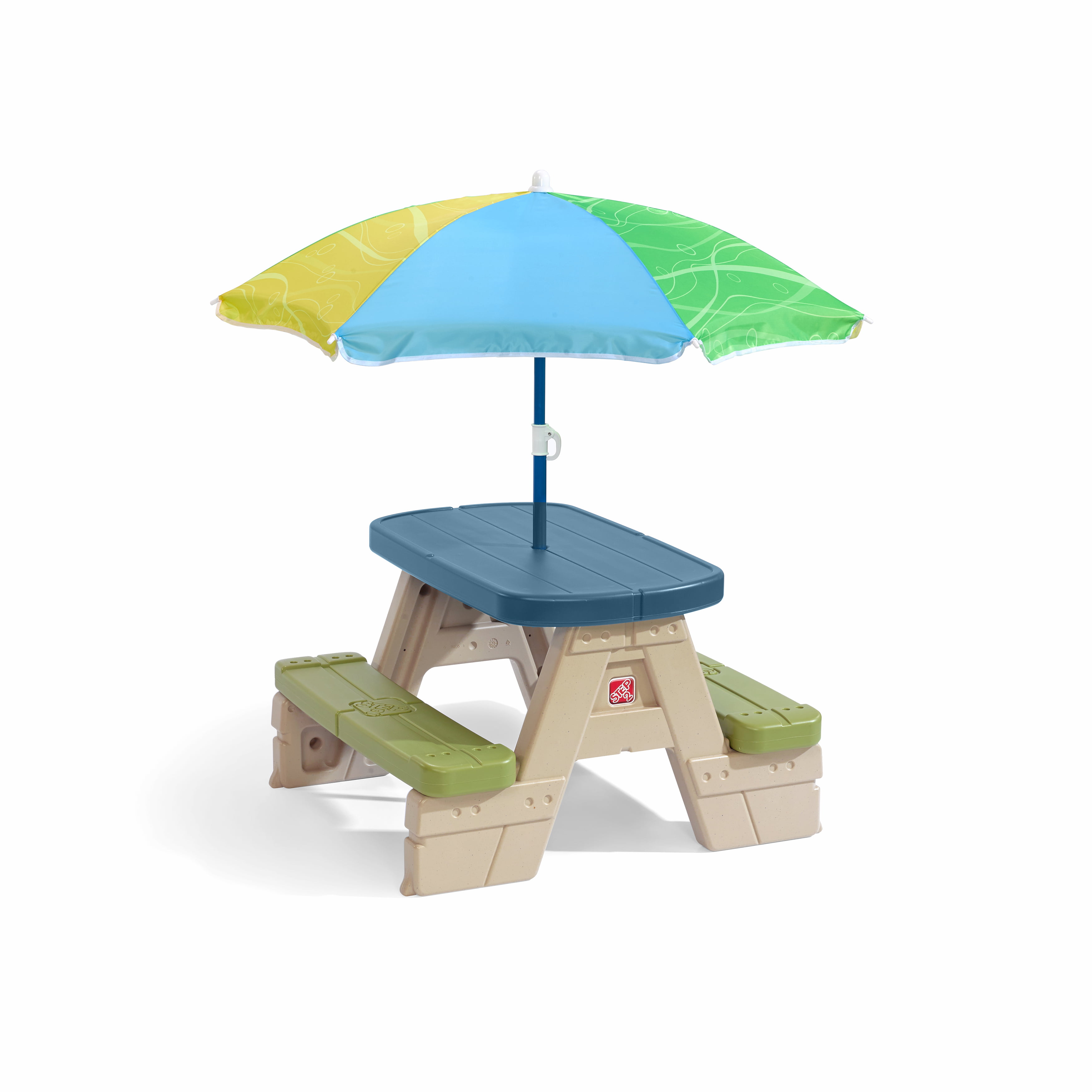 Picnic Table With Umbrella stock illustrations