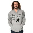 thumbnail image 3 of Crawl Walk Ninja Stealth Karate Zip Hoodie Sweatshirt Men Brisco Brands S, 3 of 6