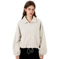 thumbnail image 3 of Yokua Women's Oversized Zip Up Fleece Hoodies Sweatshirts Long Sleeve Fall Jackets, 3 of 20