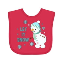 Inktastic Let It Snow Snowman Boys or Girls Baby Bib