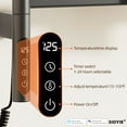 thumbnail image 5 of SIOYIE Smart Rotating Heated Towel Rack for Bathroom, 120W Electric Towel Warmer with Swivel Bars, 1-24H Timer, 115℉-155℉, Wi-Fi App Control, Low Carbon Steel, IPX5, Plug-in/Hardwired, Gray, 5 of 10