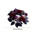 thumbnail image 3 of Sahpxhe Small Burgundy Rose Black Leaves Wreath Halloween Decoration,Artificial Fall Table Centerpiece for Thanksgiving Home Kitchen Table Centerpieces Wall Decor,8.66x8.66x2.36in Black-B, 3 of 6