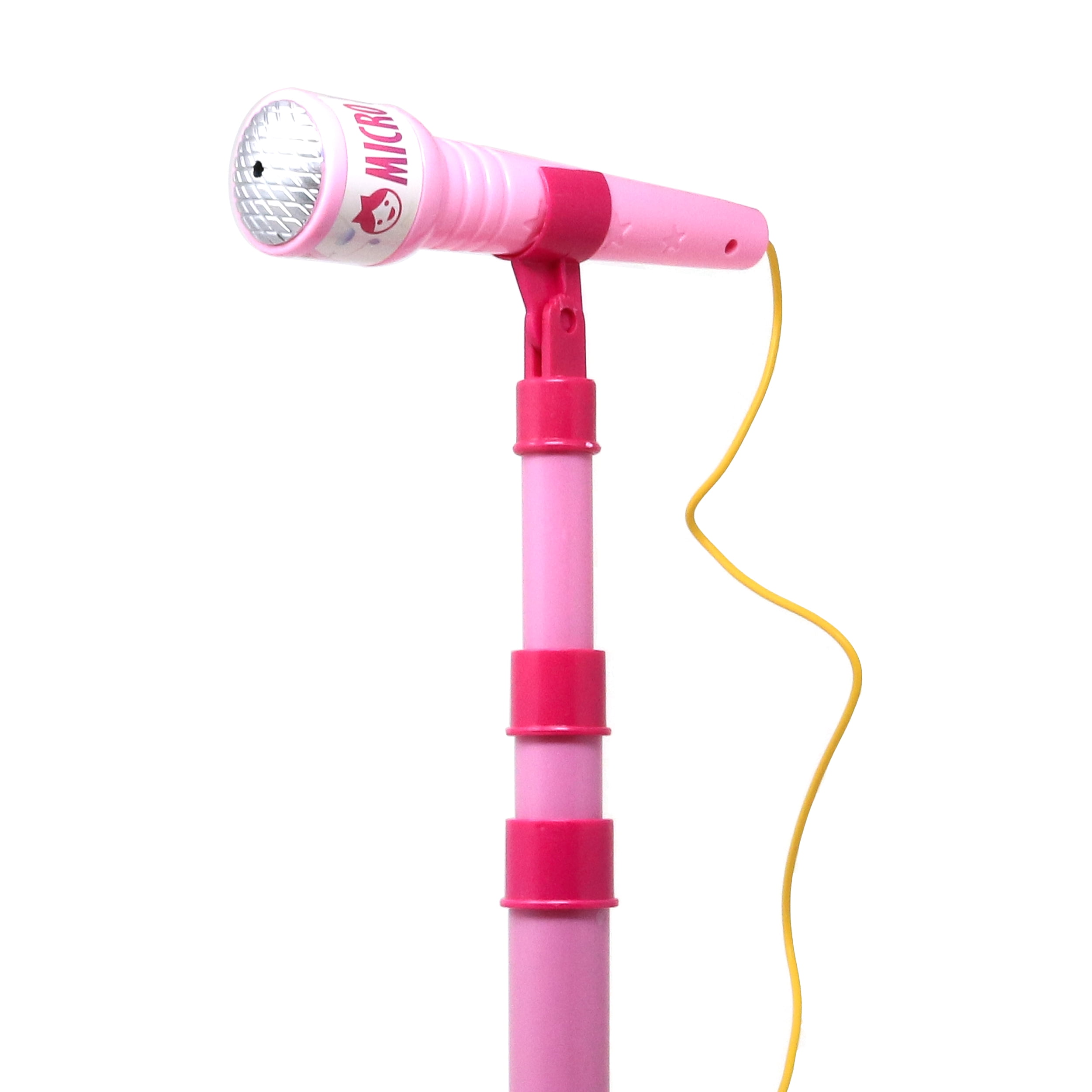Retailery My Music World Karaoke Microphone With Adjustable Stand Lights Pink 