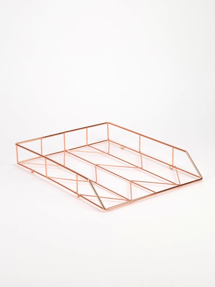 U Brands Desktop Letter Tray Wire Metal Copper Com