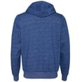 thumbnail image 3 of Bella Canvas Men's 3739 Unisex Poly-Cotton Fleece Full-Zip Hoodie (Digital Blue, Small), 3 of 6