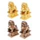 thumbnail image 4 of Un Par De Estatuas De Leones De Feng Shui Chino Escultura Leones Protección De La Oro s, 4 of 9