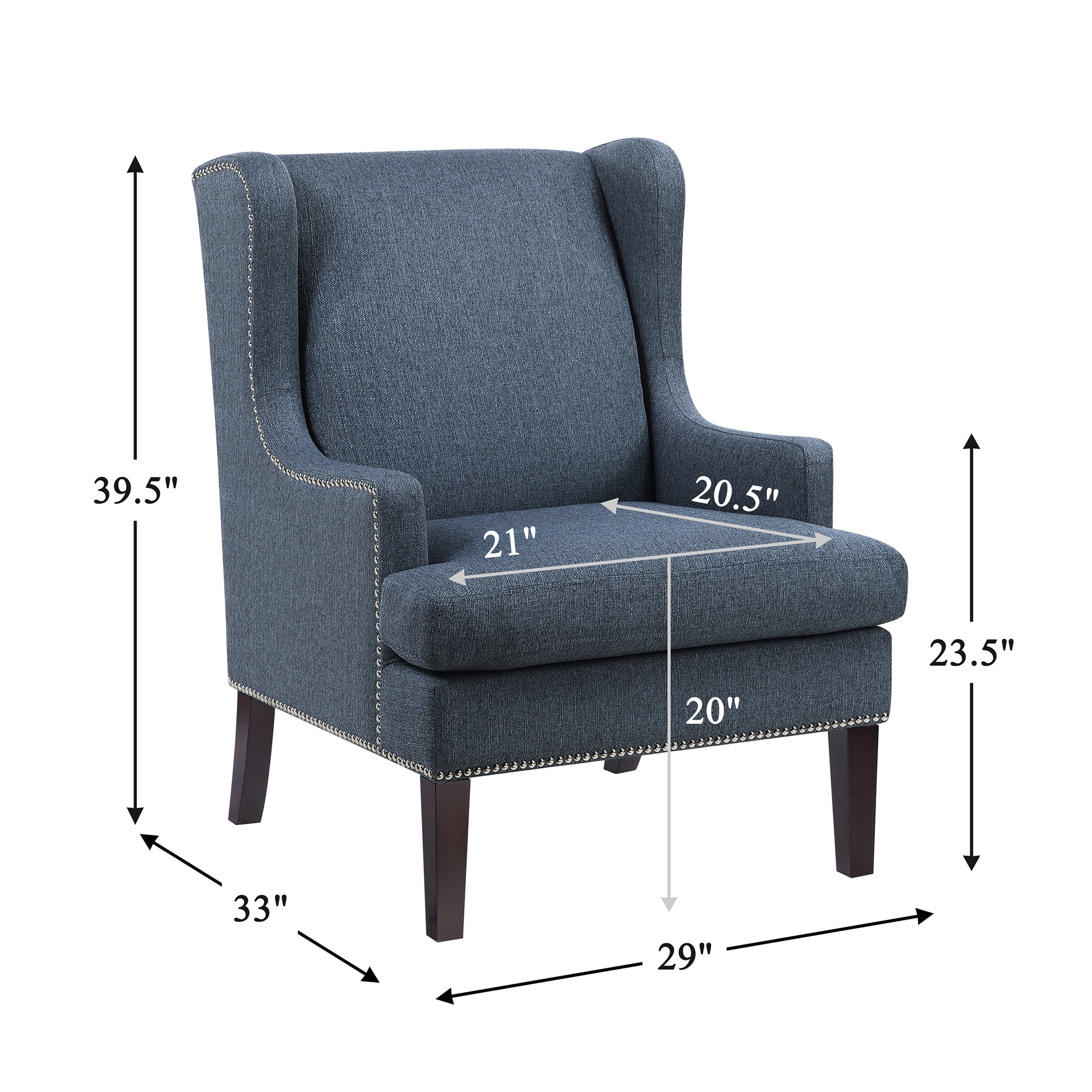 OakvillePark Briarhollow Textured Fabric Accent Chair, Blue