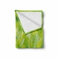 thumbnail image 2 of Plant Soft Flannel Fleece Throw Blanket, Green Leaves with Sun Open Air Sunny Days Spring Time Happy Vibes Environment, Cozy Plush for Indoor and Outdoor Use, 60" x 80", Apple Green, by Ambesonne, 2 of 6